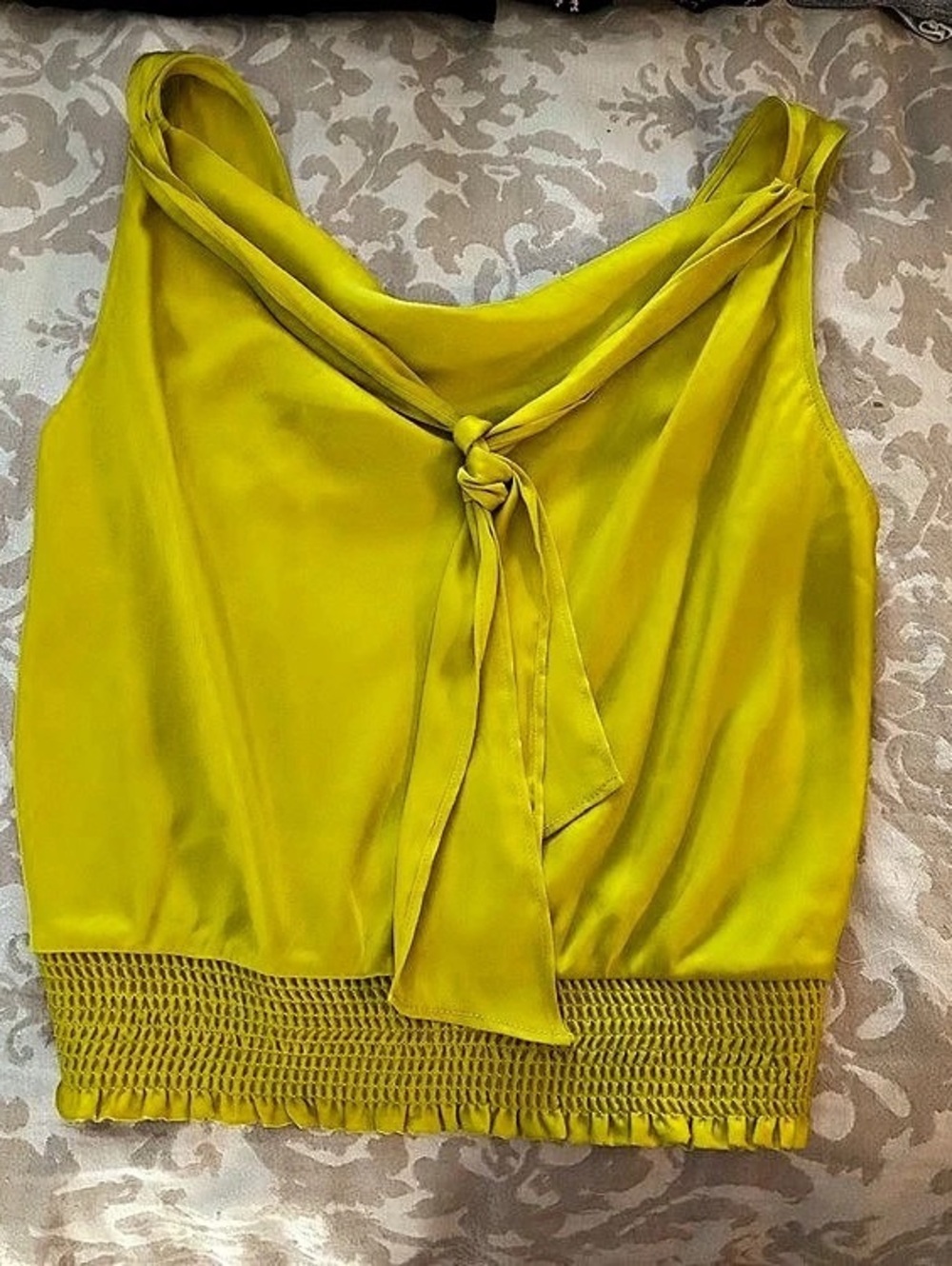 Yellow Tie-Front bouse